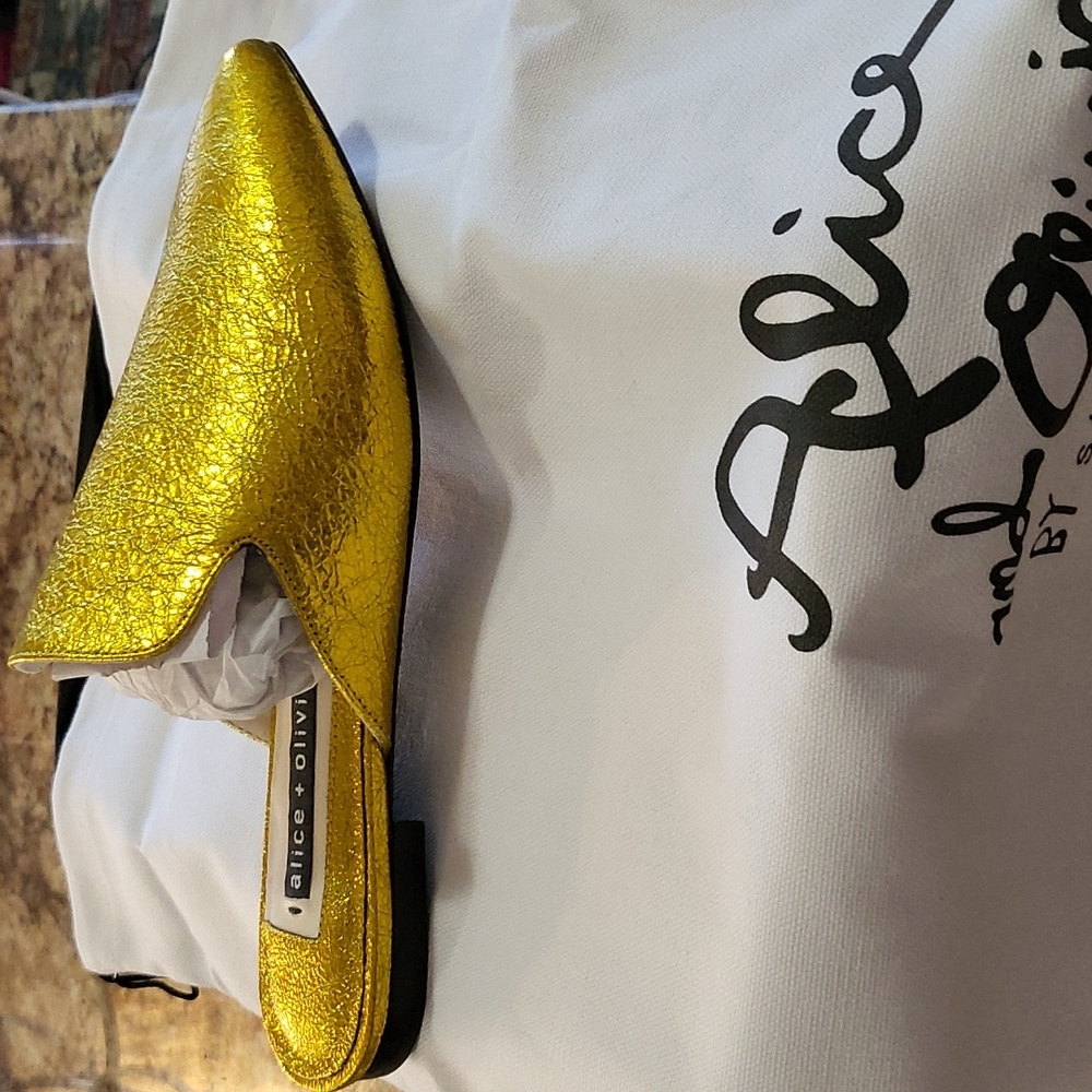 NEW Alice + Olivia Madelyn Shoes Flats Mules